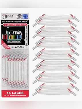 uLace Classic No-Tie Shoelaces - Elastic Shoe Laces for Sneakers | Stretchy